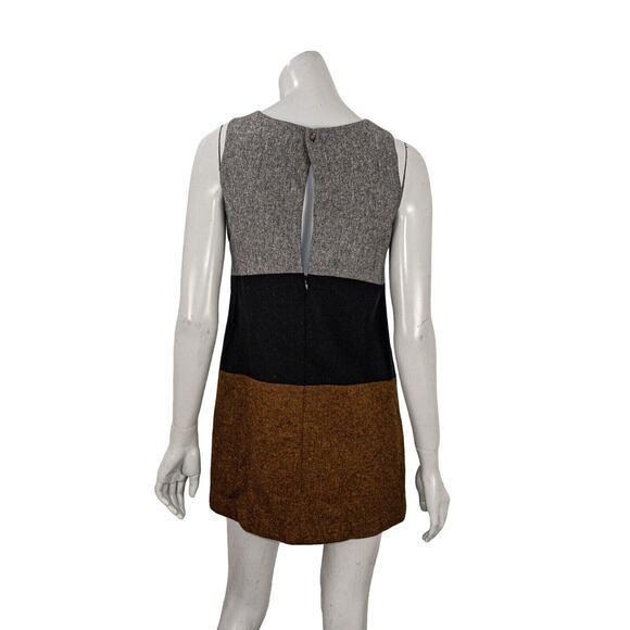 Samantha Pleet ColorBlock Mini Dress 100% Wool Women's size 4 - Picture 4 of 10